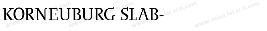 KORNEUBURG SLAB字体转换